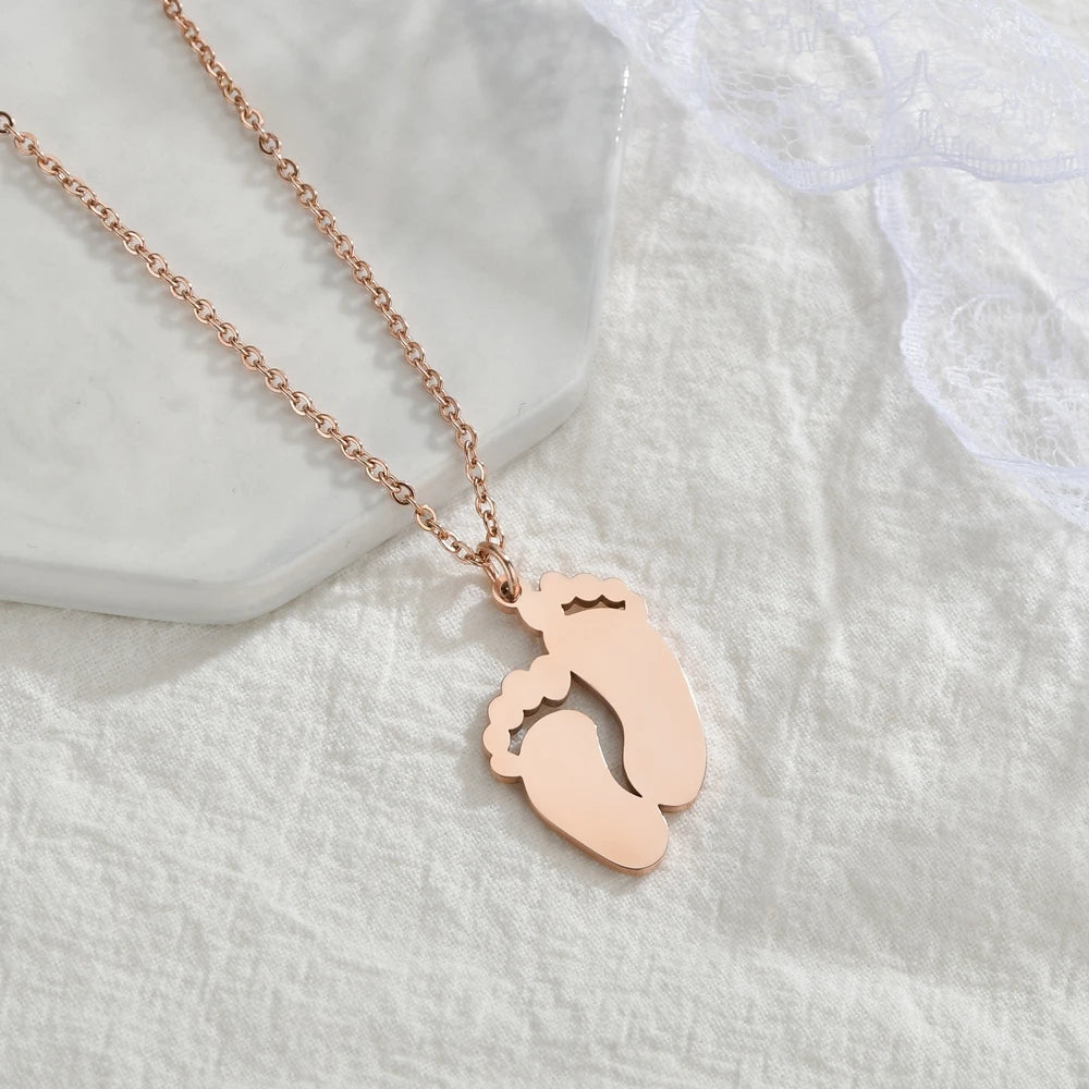 Customizable Baby Feet Pendant & Necklace / Express Cart Direct