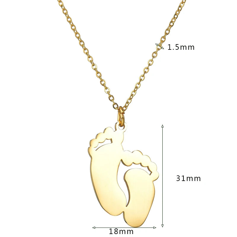 Customizable Baby Feet Pendant & Necklace / Express Cart Direct